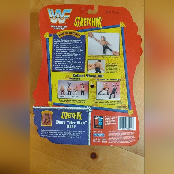 PLAYMATE STRETCH ARMSTRONG WRESTLER BRET HART sealed - Picture 2 of 2